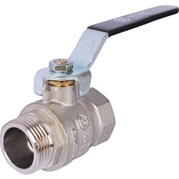 Кран шаровой Ду 25 (1") ВР/НР, ручка рычаг STOUT 